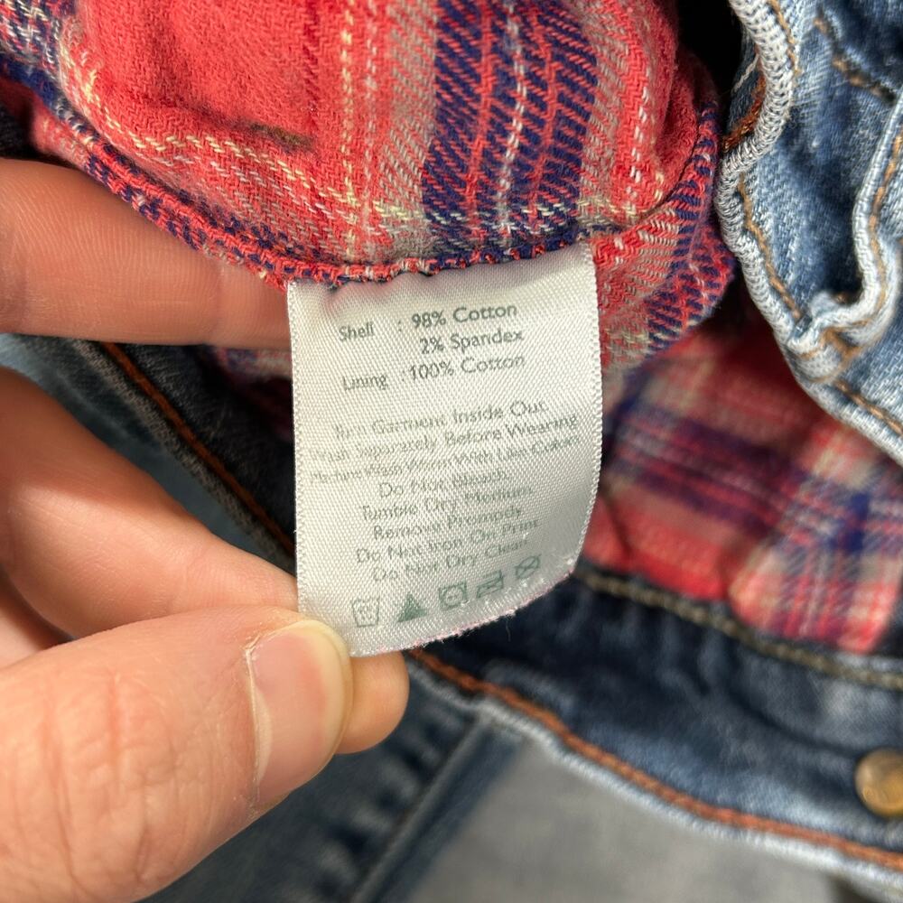 Eddie Bauer Boyfriend Relaxed fit plaid lined outdoors casual jeans womens 2 - Picture 6 of 9